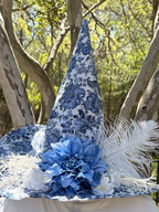 Porcelain Moon | Blue Toile Witch Hat – Moonspell Hollow™