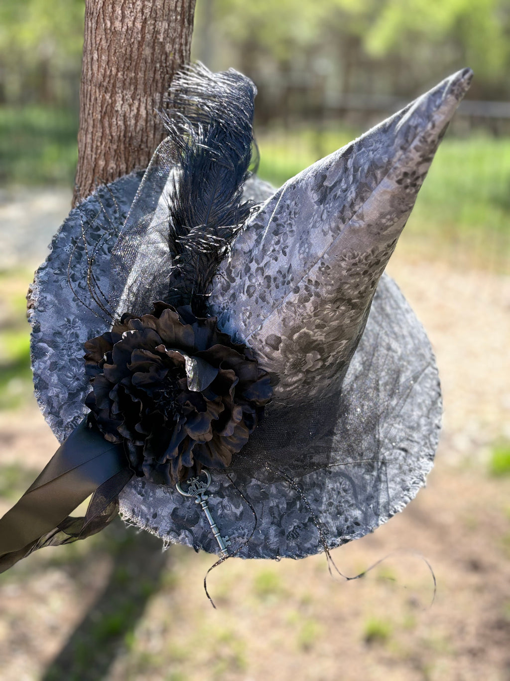 Veil of the Keyholder | Gothic Witch Hat – Moonspell Hollow™