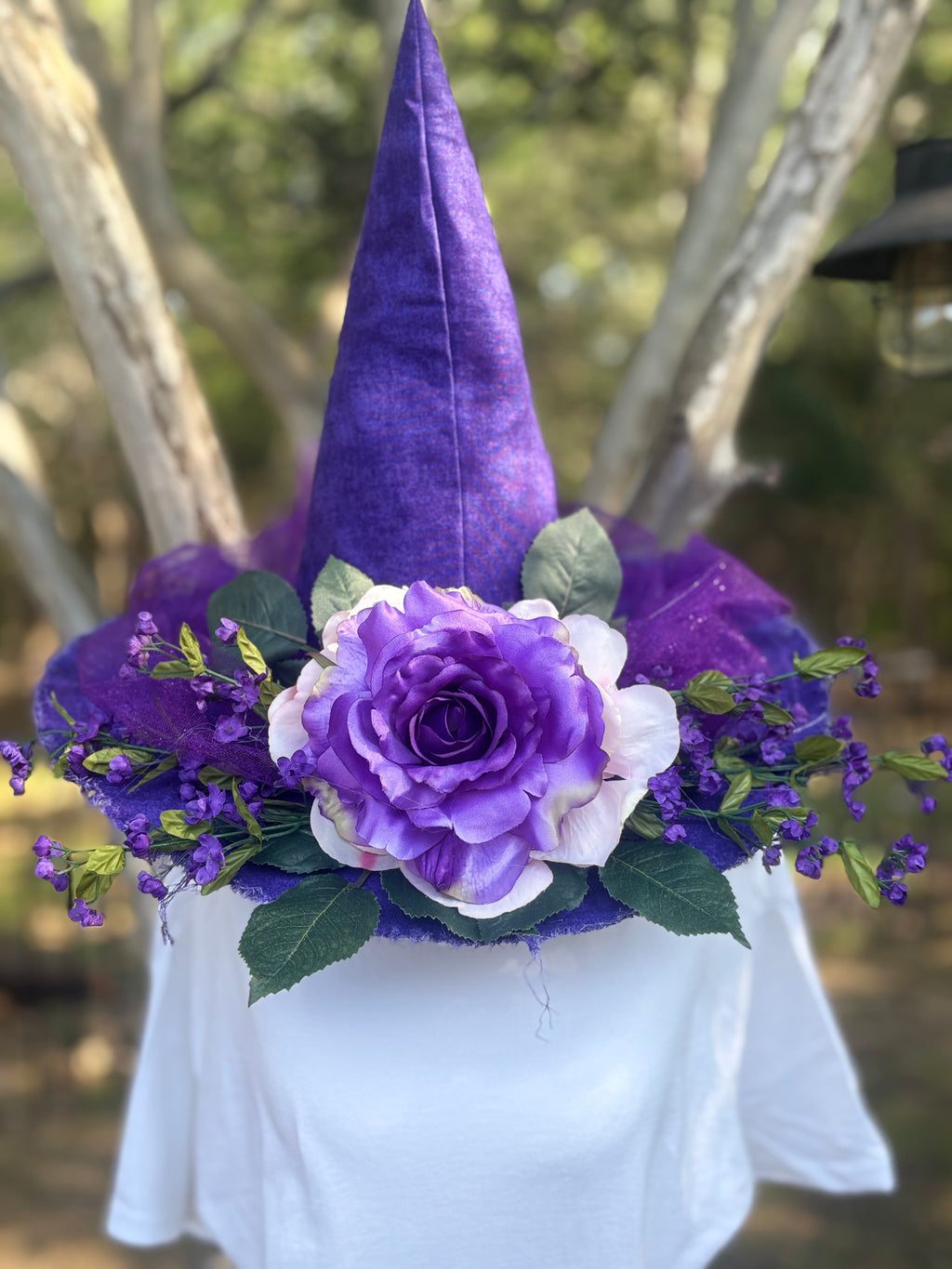 Violetta Moon | Purple Floral Witch Hat – Moonspell Hollow™