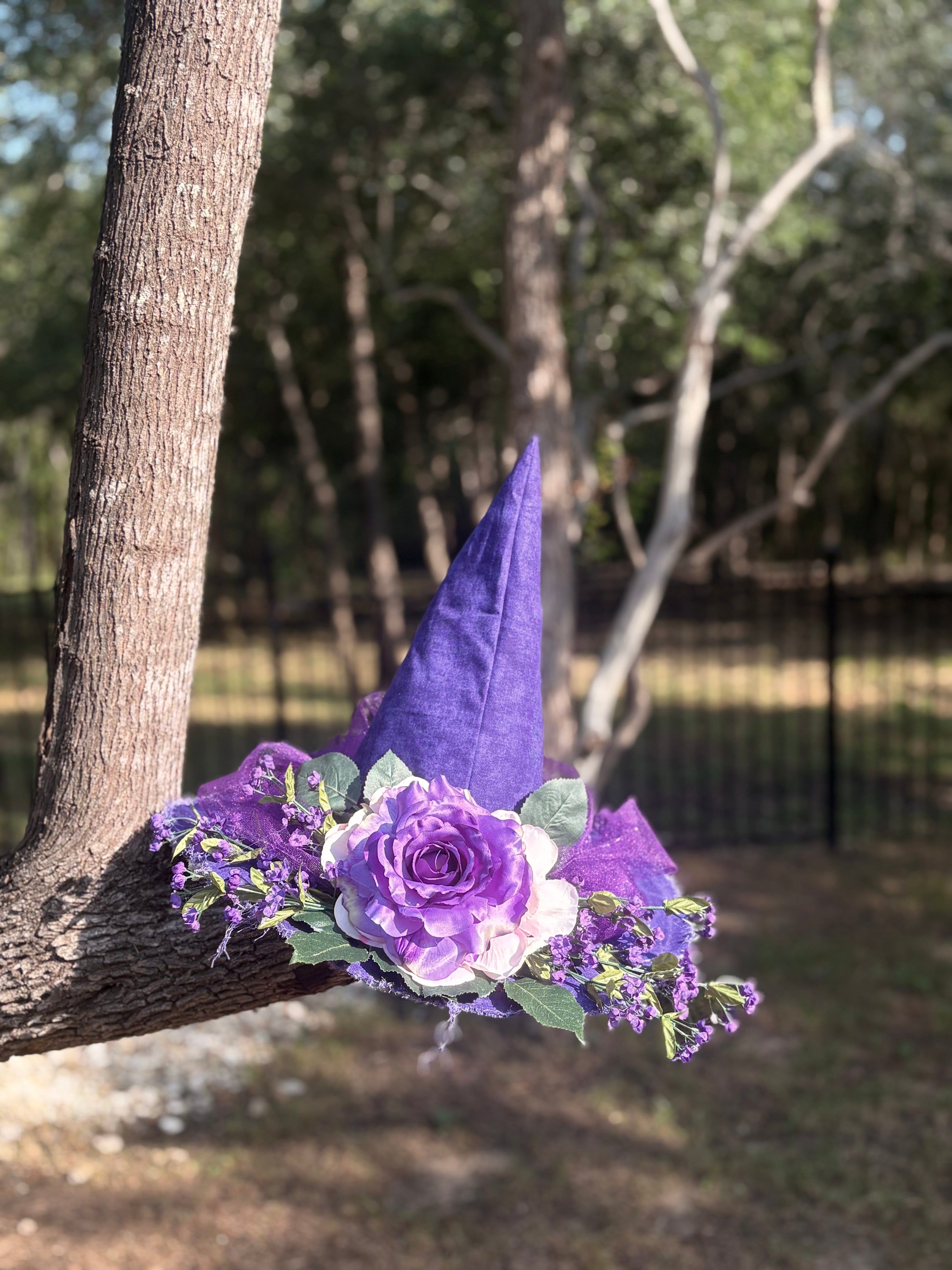 Violetta Moon | Purple Floral Witch Hat – Moonspell Hollow™