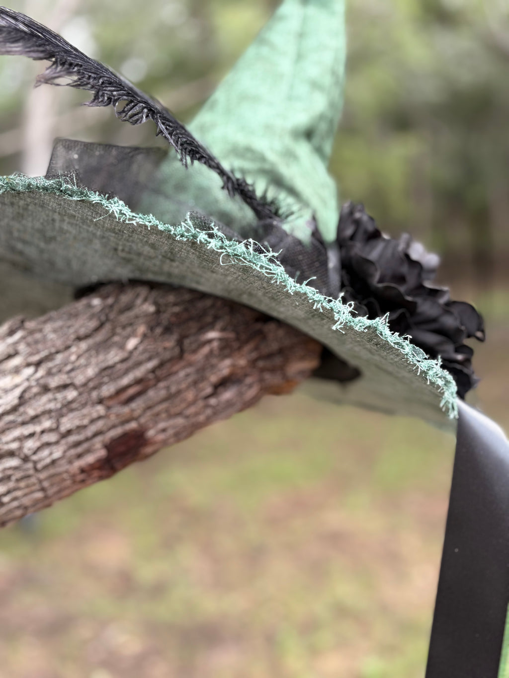 Sylvaine | Green & Black Woodland Witch Hat – Moonspell Hollow™