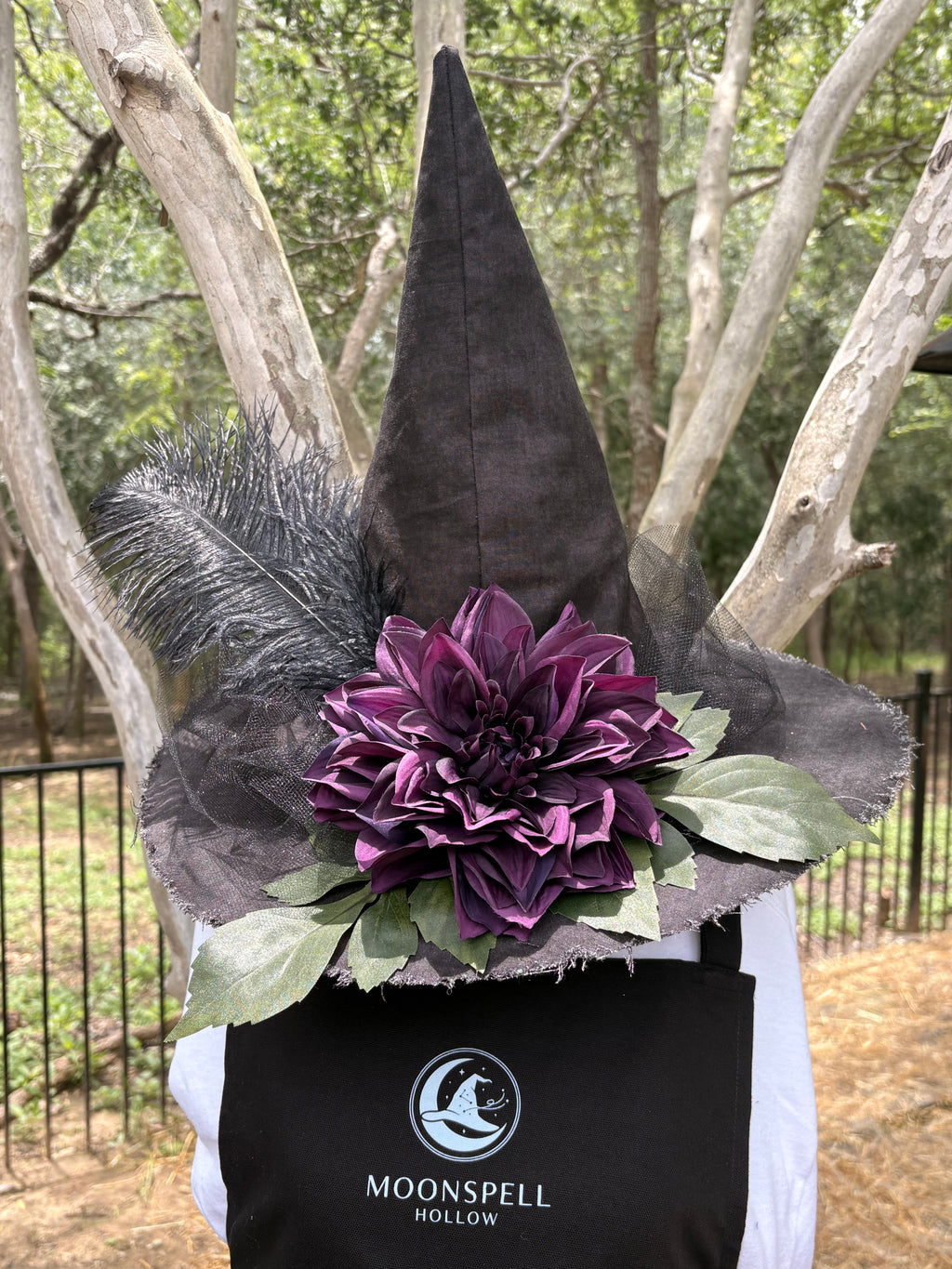Velmora | Black & Plum Witch Hat – Moonspell Hollow™