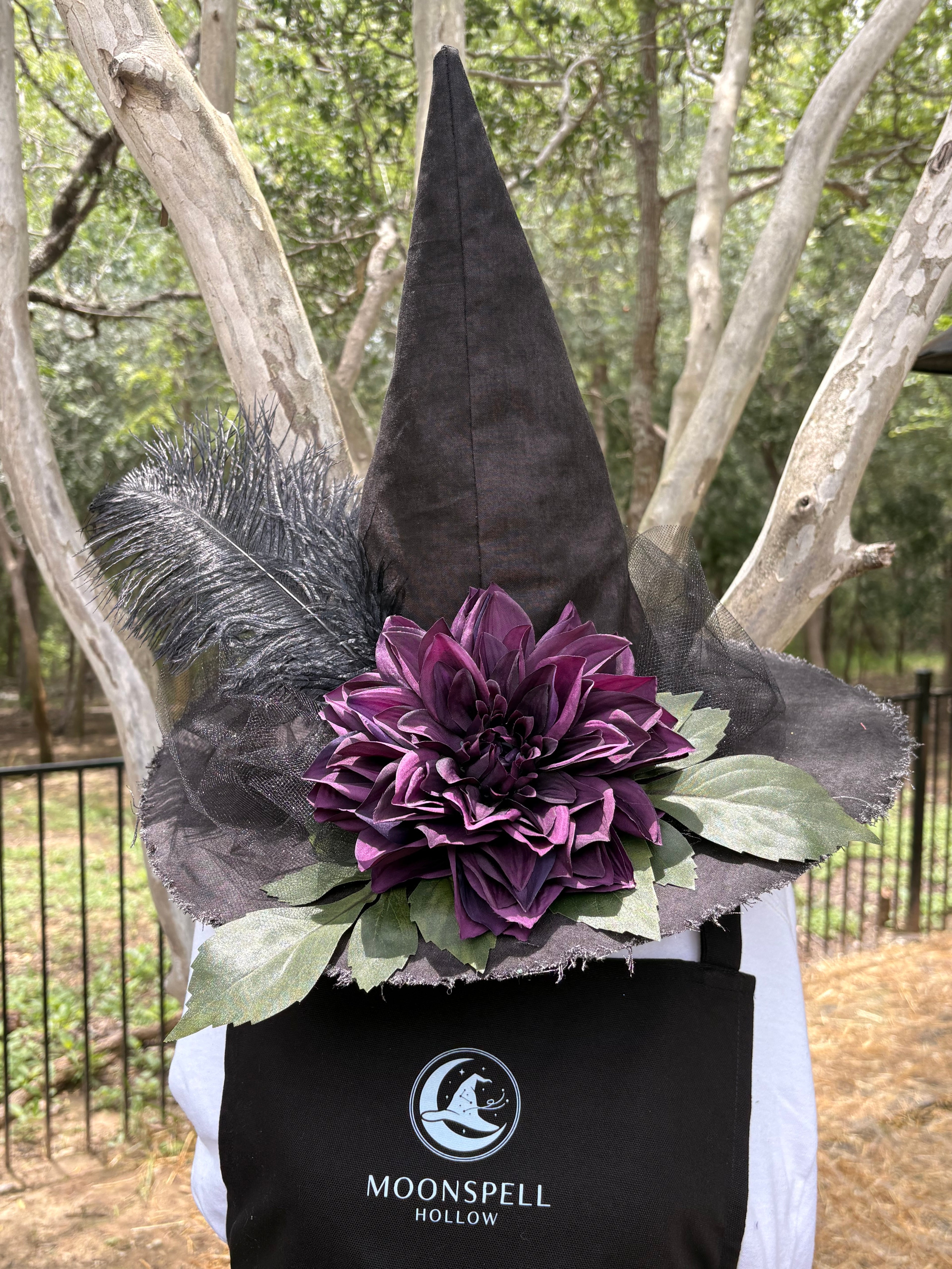 Velmora | Black & Plum Witch Hat – Moonspell Hollow™