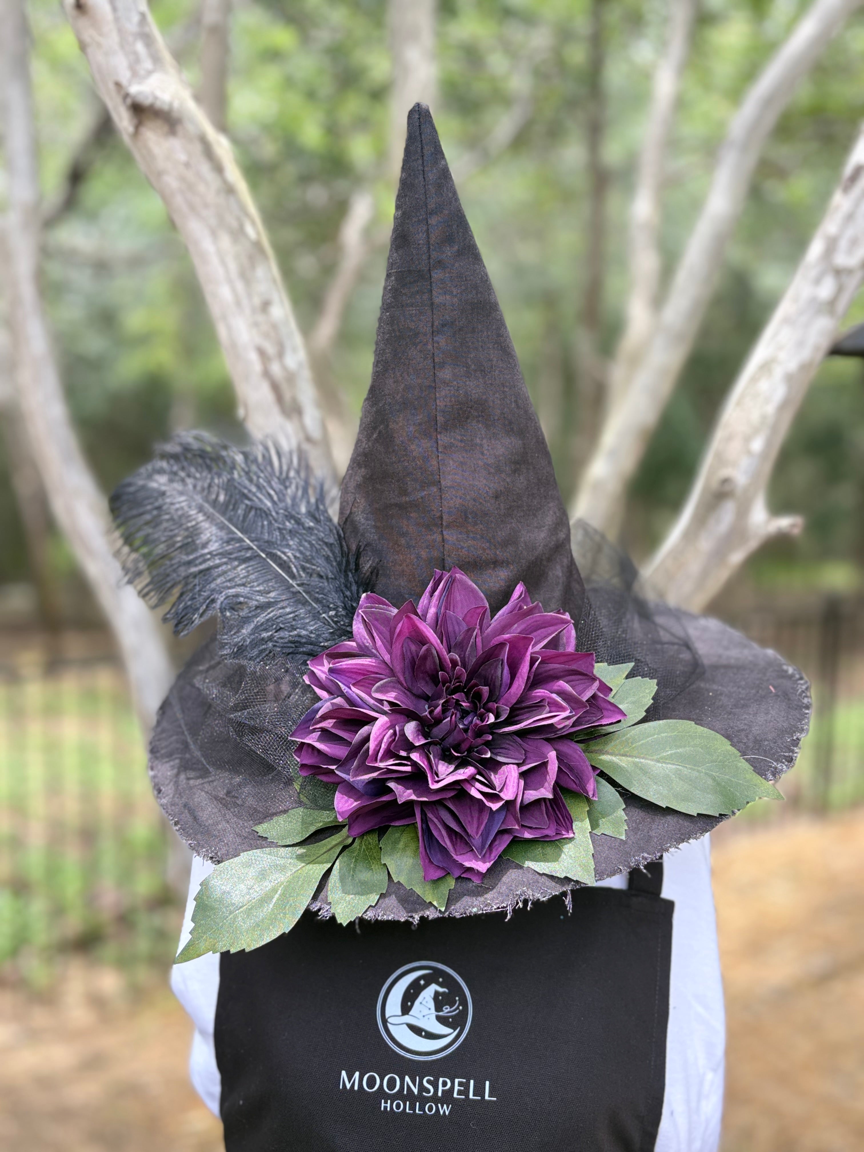 Velmora | Black & Plum Witch Hat – Moonspell Hollow™