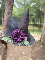 Velmora | Black & Plum Witch Hat – Moonspell Hollow™