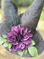 Velmora | Black & Plum Witch Hat – Moonspell Hollow™