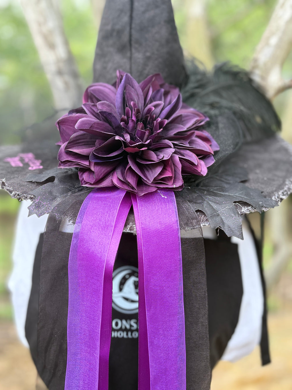 Plum Dahlia | Gothic Grace Witch Hat – Moonspell Hollow™