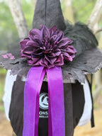 Plum Dahlia | Gothic Grace Witch Hat – Moonspell Hollow™