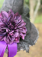Plum Dahlia | Gothic Grace Witch Hat – Moonspell Hollow™