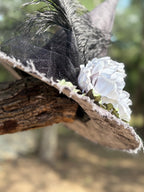 Lady Ashmoor | Black & Silver Witch Hat – Moonspell Hollow™