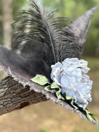 Lady Ashmoor | Black & Silver Witch Hat – Moonspell Hollow™