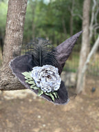 Lady Ashmoor | Black & Silver Witch Hat – Moonspell Hollow™
