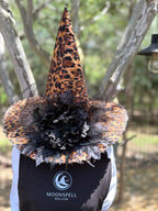 Raven Wildclaw | Leopard Print Witch Hat – Moonspell Hollow™