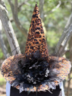 Raven Wildclaw | Leopard Print Witch Hat – Moonspell Hollow™