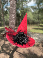 Ruby Red | Crimson & Black Witch Hat – Moonspell Hollow™