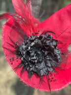 Ruby Red | Crimson & Black Witch Hat – Moonspell Hollow™