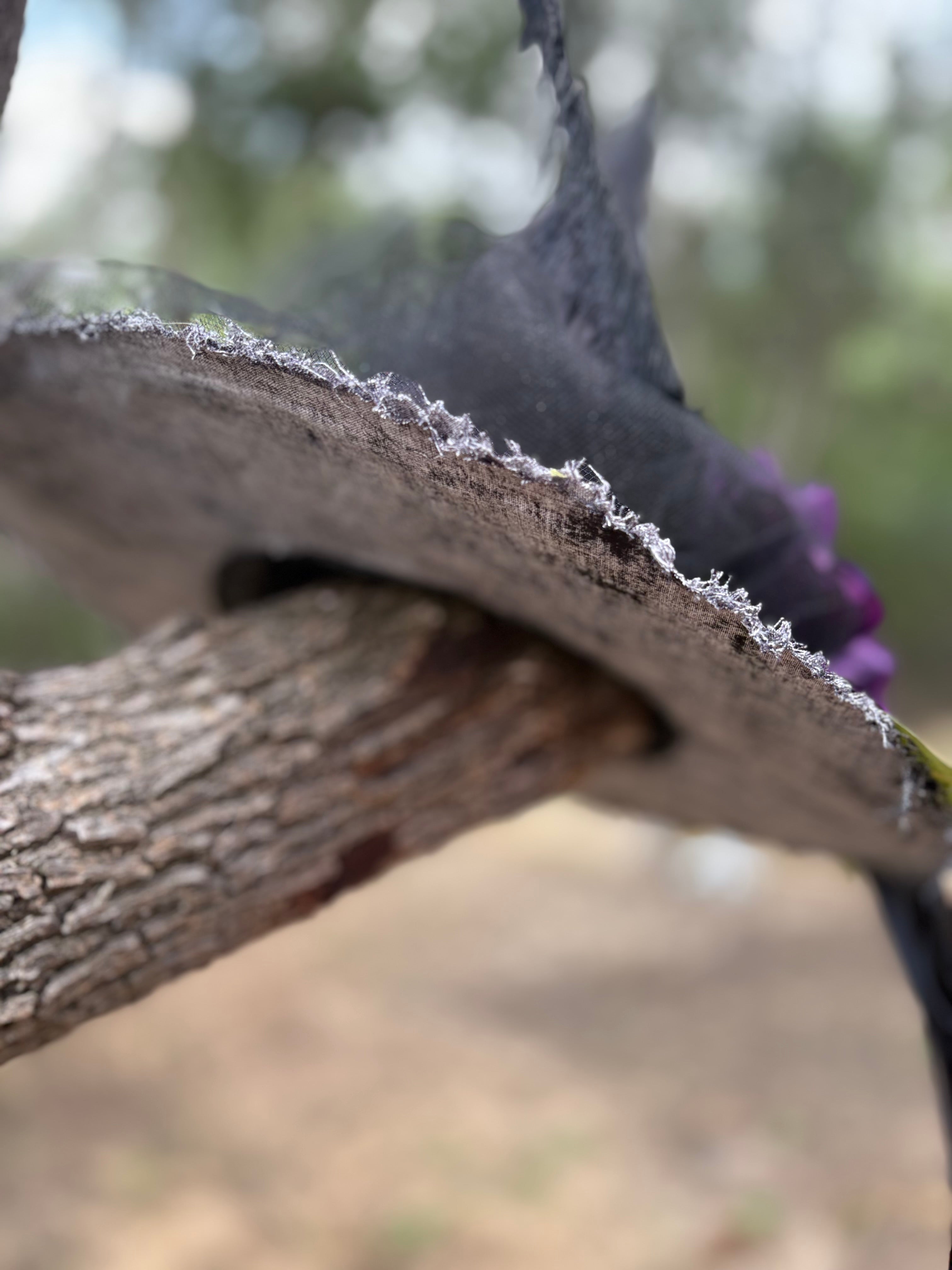 Lady Octavia Dahlwyn | Black & Plum Witch Hat – Moonspell Hollow™