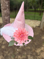 Roselle Whisper | Blush Pink Witch Hat – Moonspell Hollow™