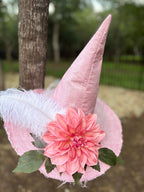 Roselle Whisper | Blush Pink Witch Hat – Moonspell Hollow™
