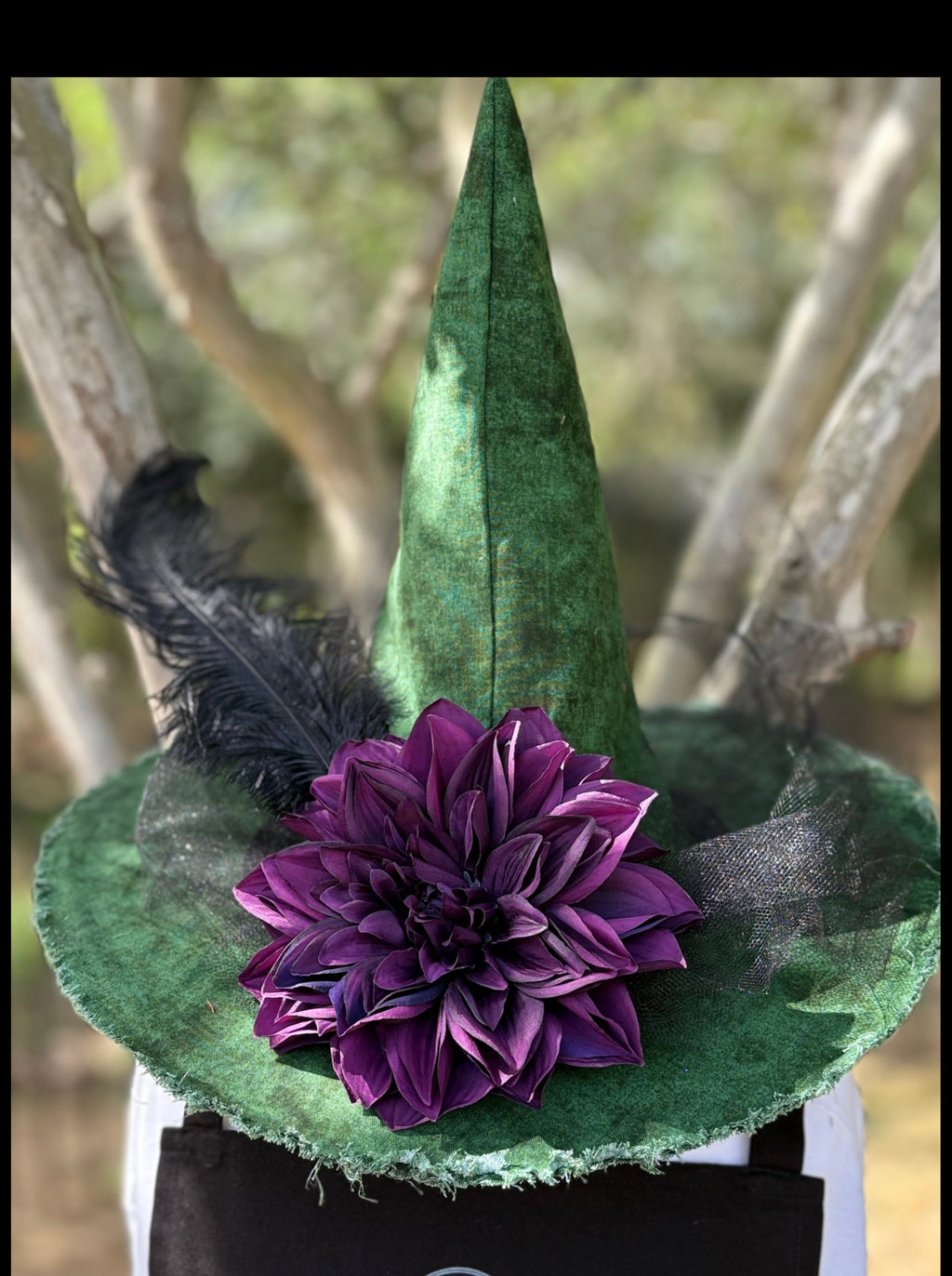 Hexed in Hellebore | Green & Plum Witch Hat – Moonspell Hollow™