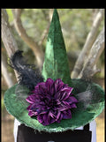 Hexed in Hellebore | Green & Plum Witch Hat – Moonspell Hollow™