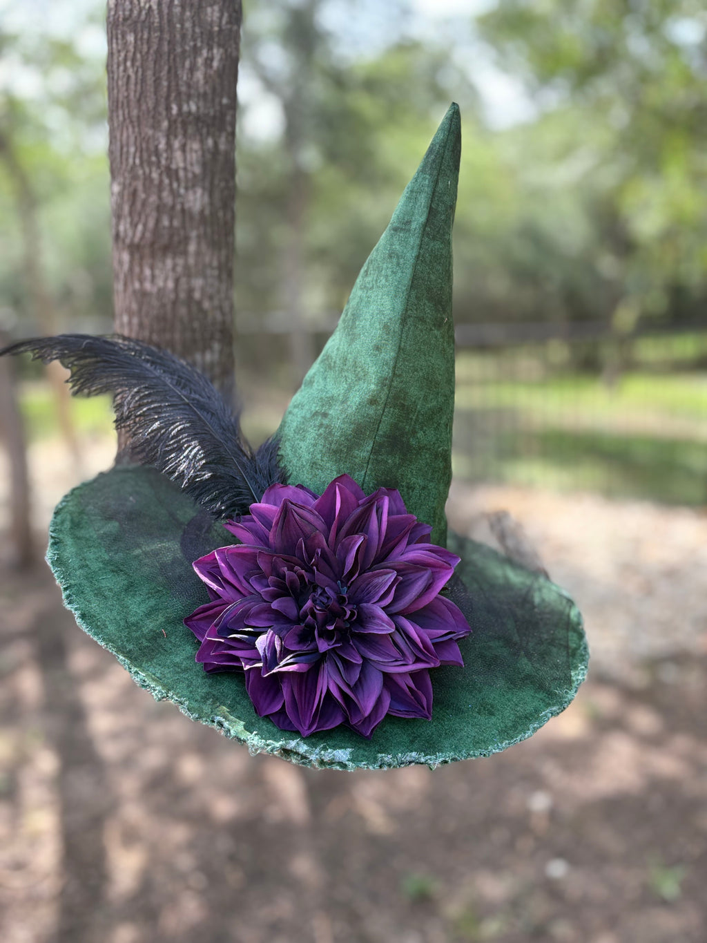 Hexed in Hellebore | Green & Plum Witch Hat – Moonspell Hollow™