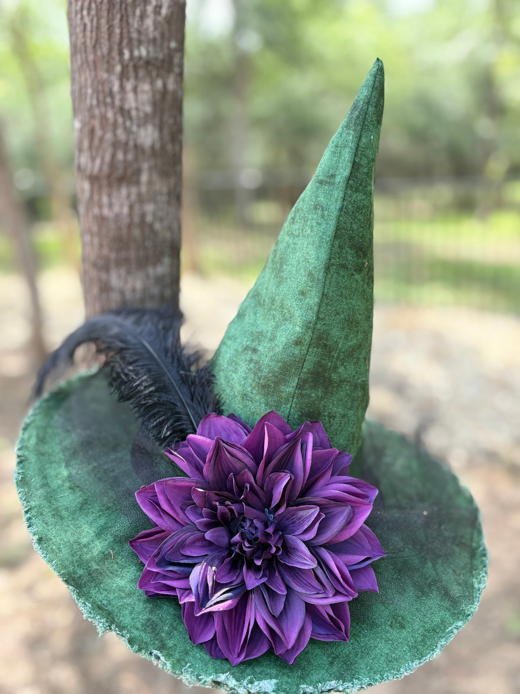 Hexed in Hellebore | Green & Plum Witch Hat – Moonspell Hollow™