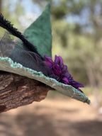Hexed in Hellebore | Green & Plum Witch Hat – Moonspell Hollow™