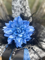 Blue Dusk | Grey & Blue Vintage Witch Hat – Moonspell Hollow™