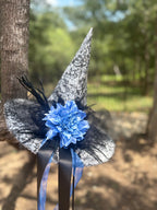 Blue Dusk | Grey & Blue Vintage Witch Hat – Moonspell Hollow™