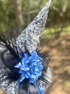 Blue Dusk | Grey & Blue Vintage Witch Hat – Moonspell Hollow™