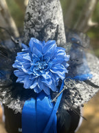 Blue Reverie | Grey & Blue Vintage Witch Hat – Moonspell Hollow™