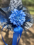 Blue Reverie | Grey & Blue Vintage Witch Hat – Moonspell Hollow™