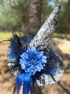 Blue Reverie | Grey & Blue Vintage Witch Hat – Moonspell Hollow™