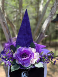 Violetta Moon | Purple Floral Witch Hat – Moonspell Hollow™
