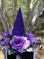 Violetta Moon | Purple Floral Witch Hat – Moonspell Hollow™