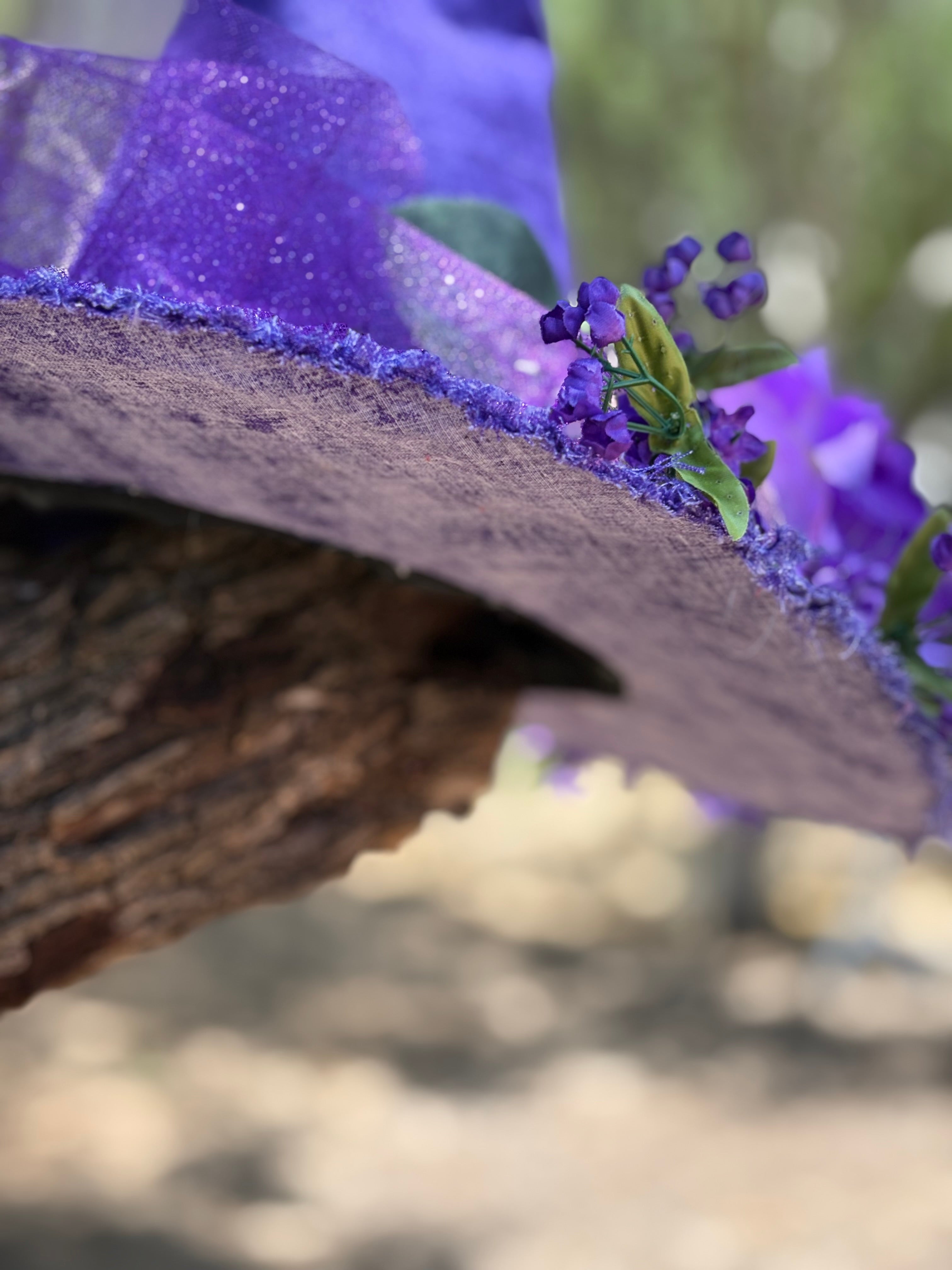 Violetta Moon | Purple Floral Witch Hat – Moonspell Hollow™
