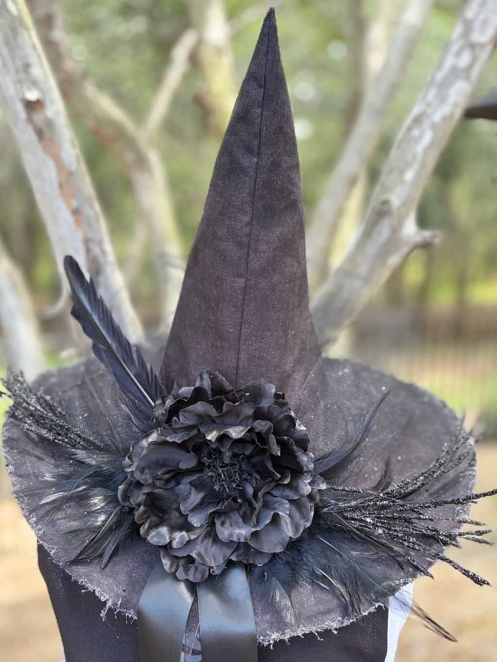 Lady Ravenshade | Black Gothic Key Witch Hat – Moonspell Hollow™