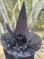 Lady Ravenshade | Black Gothic Key Witch Hat – Moonspell Hollow™