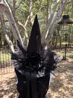 Lady Ravenshade | Black Gothic Key Witch Hat – Moonspell Hollow™