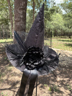 Lady Ravenshade | Black Gothic Key Witch Hat – Moonspell Hollow™