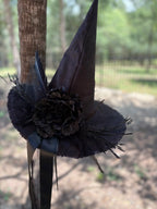 Lady Ravenshade | Black Gothic Key Witch Hat – Moonspell Hollow™