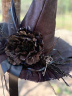 Lady Ravenshade | Black Gothic Key Witch Hat – Moonspell Hollow™