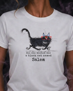 All She Wanted Was a Black Cat Named Salem — Graphic Tee | Moonspell Hollow™