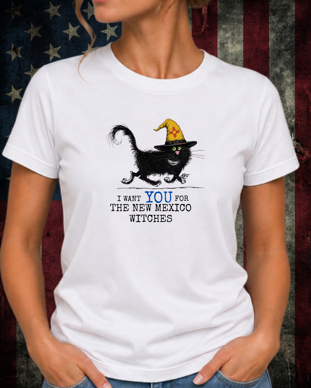New Mexico Witches Tee – Comfort Colors Black Cat Graphic Tee | Moonspell Hollow™