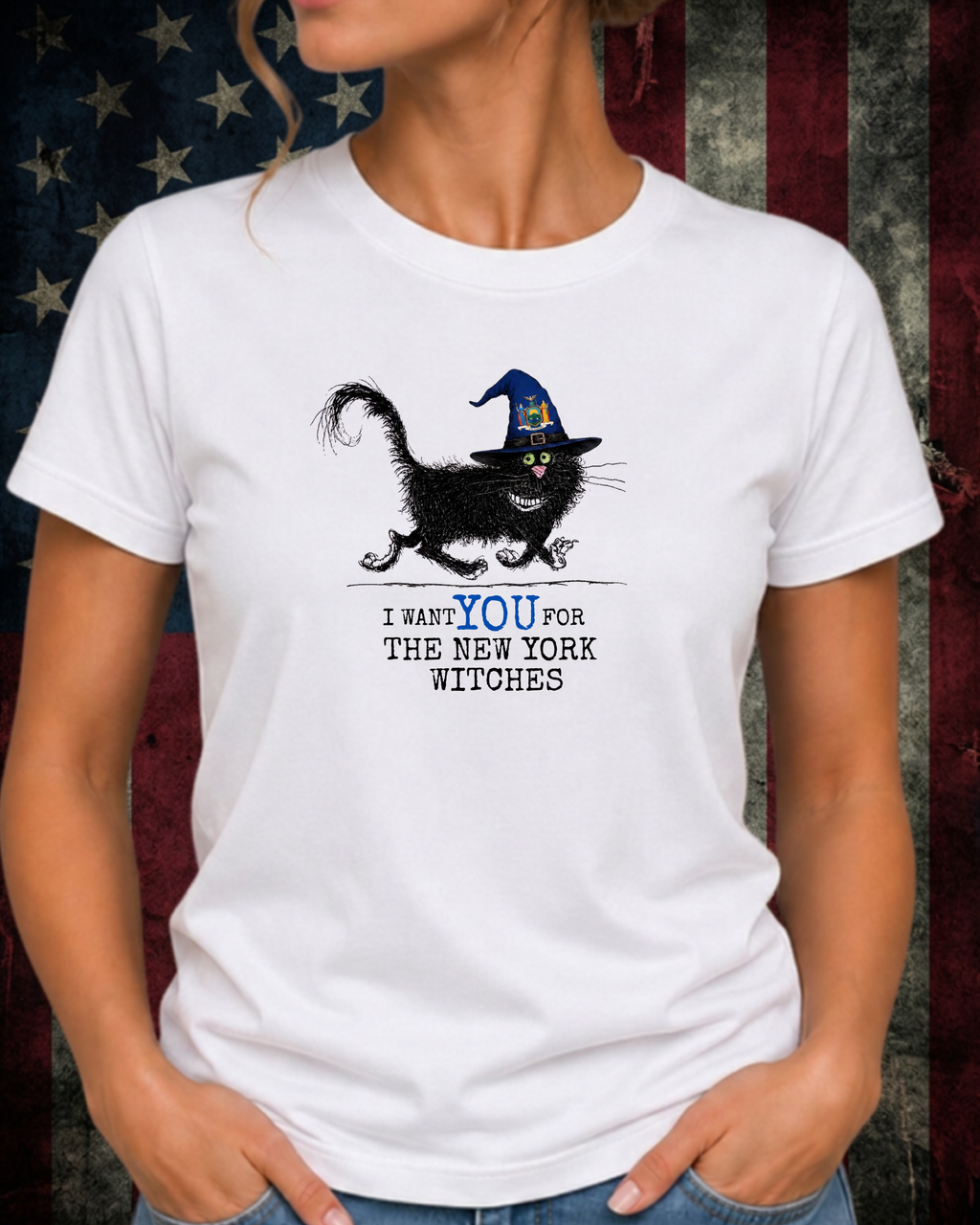 New York Witches Tee – Comfort Colors Black Cat Graphic Tee | Moonspell Hollow™