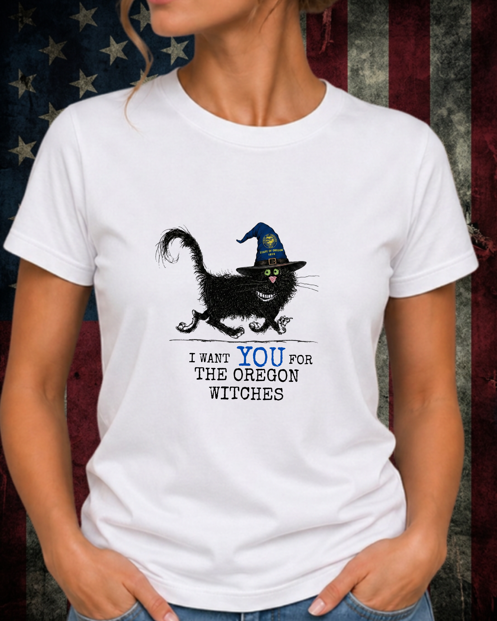 Oregon Witches Tee – Comfort Colors Black Cat Graphic Tee | Moonspell Hollow™