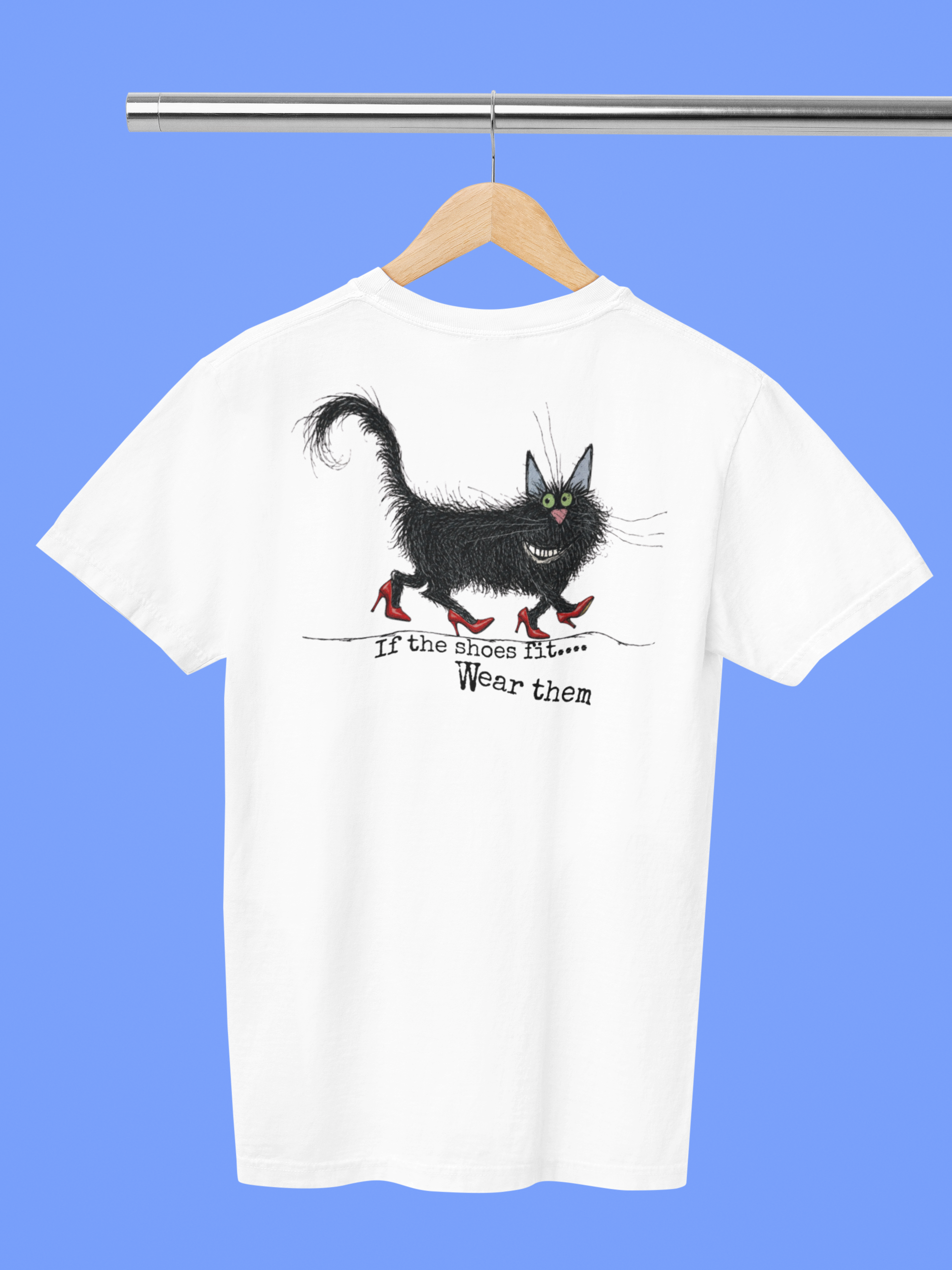 If the Shoes Fit, Wear Them — Black Cat Graphic Tee