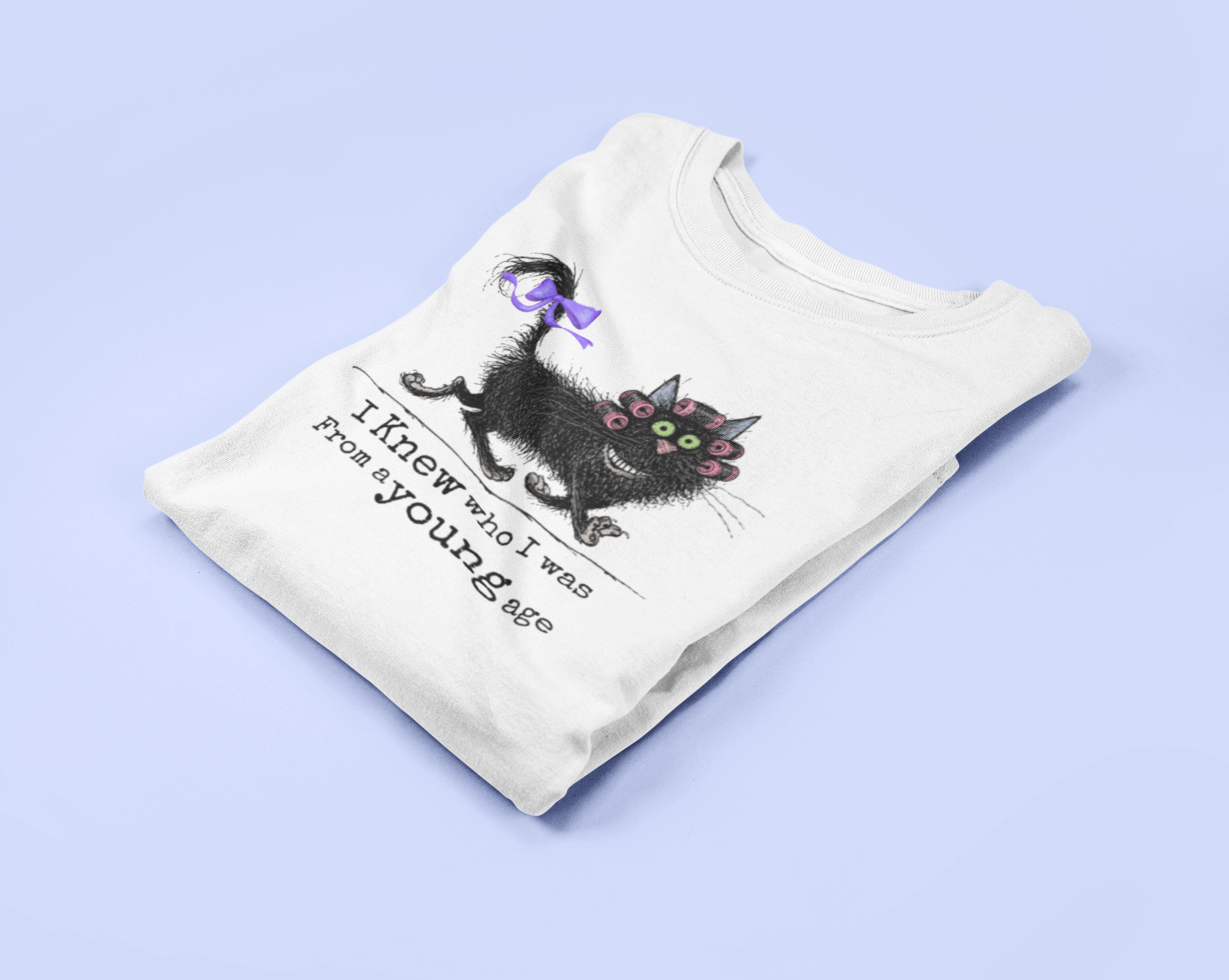 I Knew Who I Was From a Young Age — Black Cat Graphic Tee