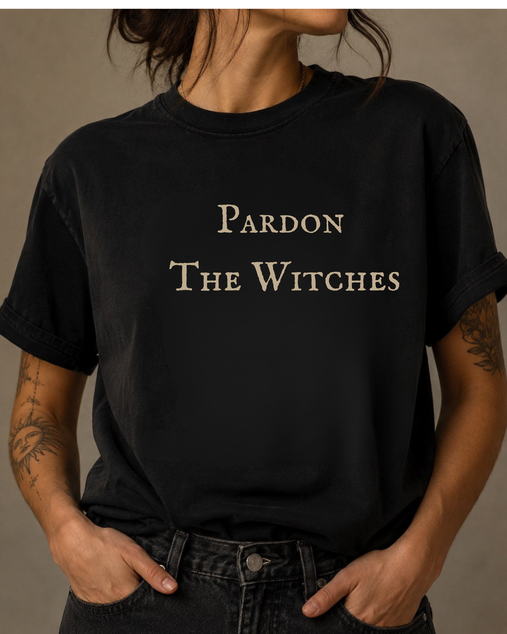 Pardon the Witches | British Witch Tee – Moonspell Hollow™